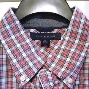 Tommy Hilfiger LS XL Pink Blue Yellow White